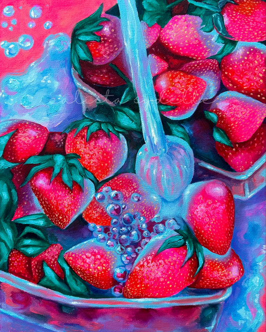 Strawberry Glow - Original Painting