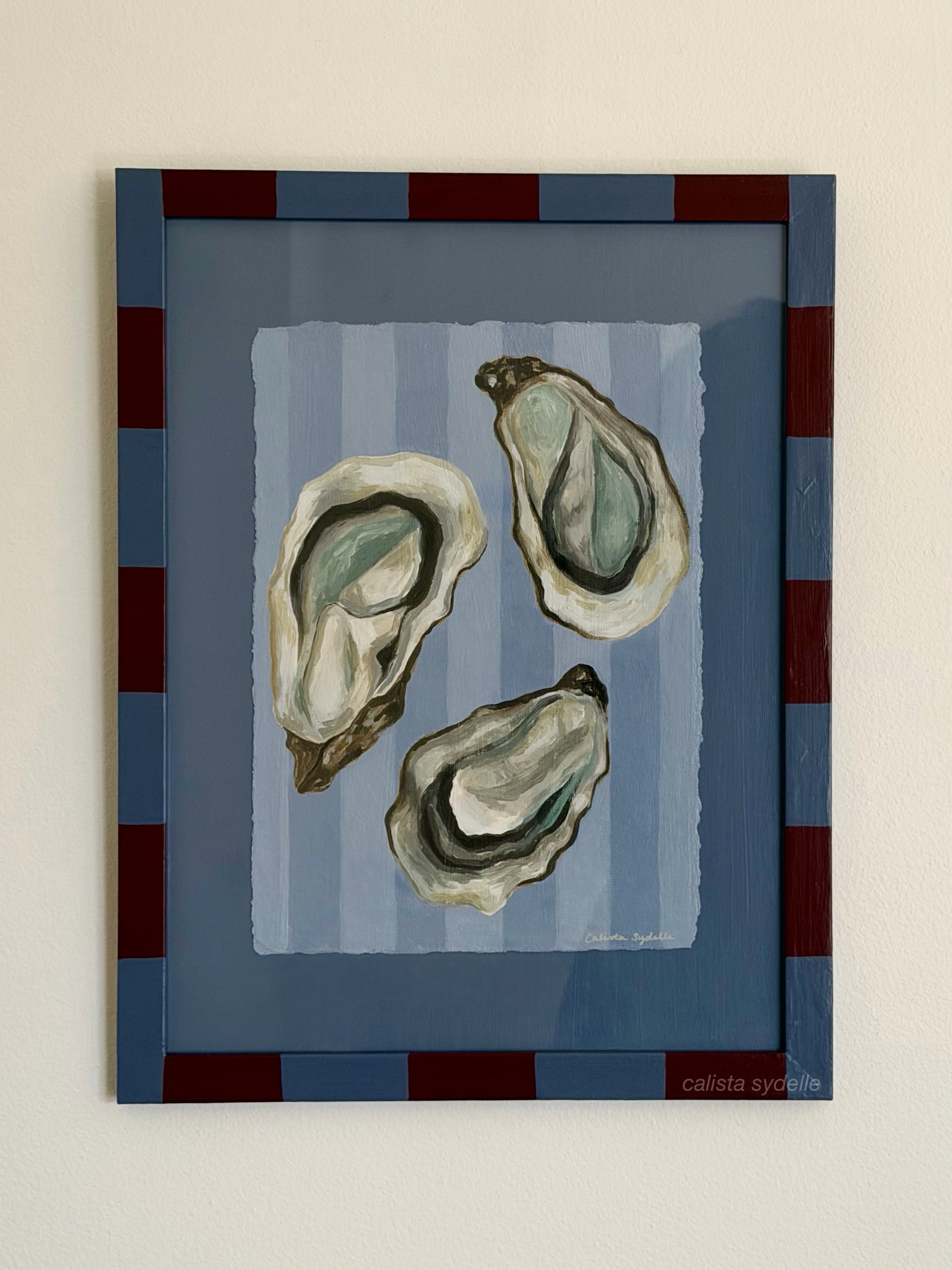 Oyster Trio - Custom Framed Original
